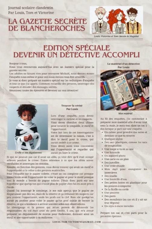 La gazette secrète de Blancheroches N°3 - Edition spéciale